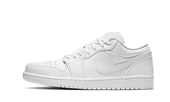 Air Jordan 1 Low Triple White Tumbled Leather Restock