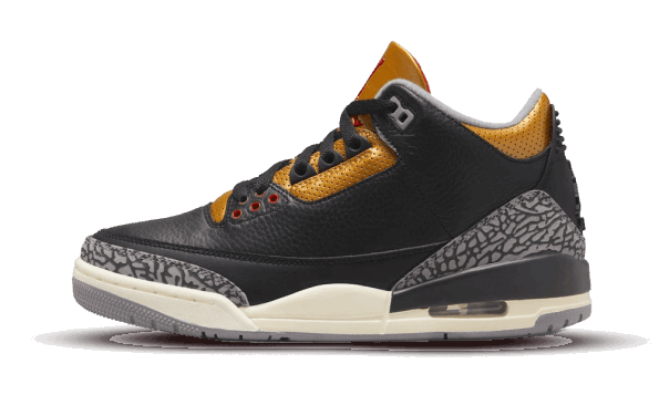 Air Jordan 3 Retro Black Cement Gold Restock