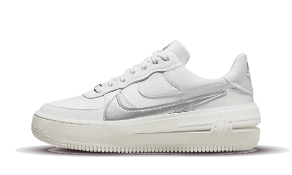 Nike Air Force 1 Low PLTAFORM Summit White Metalic Silver (W) Restock