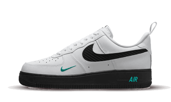 Nike Air Force 1 Low White Black Teal Restock
