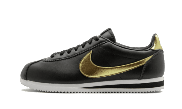 Nike Cortez SE Black Metallic Gold White Restock