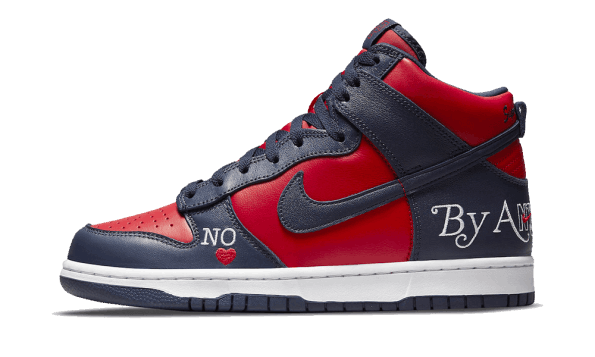 Nike SB Dunk High Supreme By Any Means Blue Red Restock