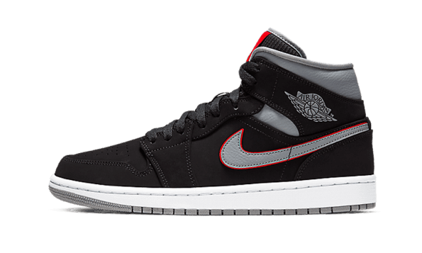 Restock Air Jordan 1 Mid Black Particle Grey Gym Red