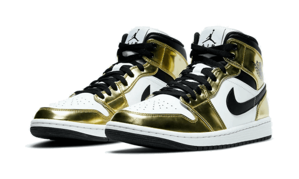 Restock Air Jordan 1 Mid Metallic Gold Black White