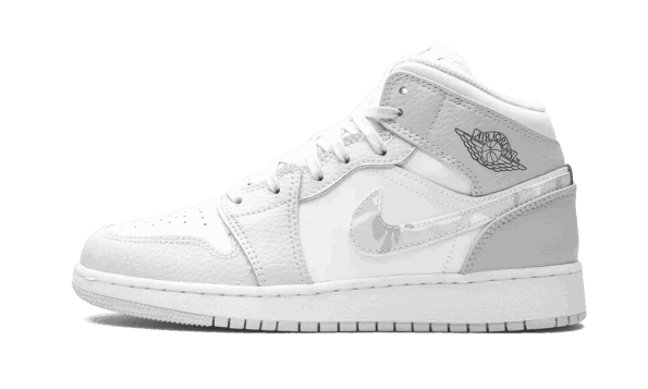 Restock Air Jordan 1 Mid SE Swoosh Logo - Grey Camo (GS)