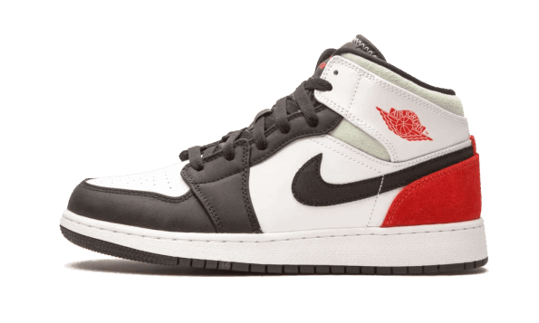 Restock Air Jordan 1 Mid SE White Black Red Spruce (GS)