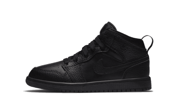 Restock Air Jordan 1 Mid Triple Black Tumbled Leather (PS)