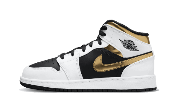 Restock Air Jordan 1 Mid White Gold Black (GS)