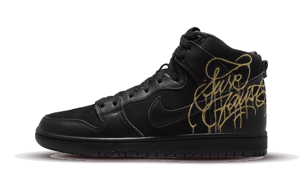 Restock FAUST x Nike SB Dunk High Black and Metallic Gold