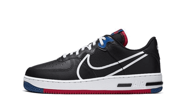 Restock Nike Air Force 1 Low React Black White Gym Red Gym Blue