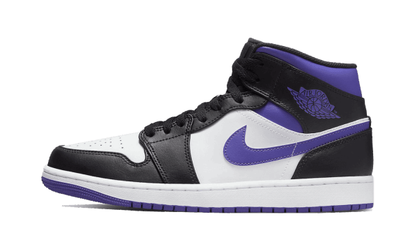 Air Jordan 1 Mid White Black Purple Restock