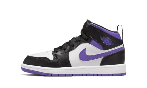 Air Jordan 1 Mid White Black Purple (PS) Restock