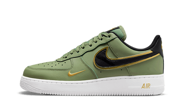 Restock Nike Air Force 1 Low 07 LV8 Double Swoosh Olive Gold Black