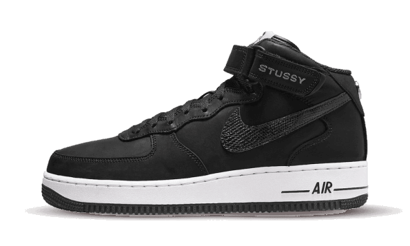 Nike Air Force 1 Mid Stussy Black White Restock