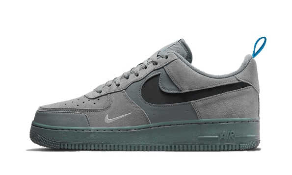 Nike Air Force 1 Low Cut Out Swoosh Grey Black Restock