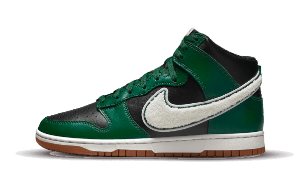 Restock Nike Dunk High Chenille Swoosh Black Green
