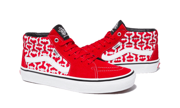 Vans Skate Grosso Mid Supreme Monogram S Logo Red Restock