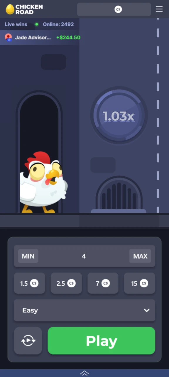 Launch the Chicken Road game on the 1XBet platform.